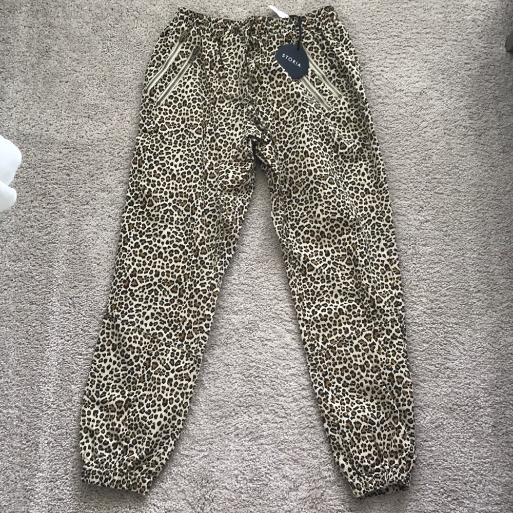 Leopard jogger pants